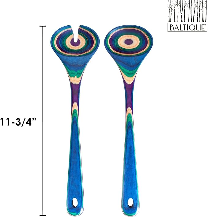 Totally Bamboo Baltique Mumbai Collection Wooden Salad Serving Utensil Set - Image 6
