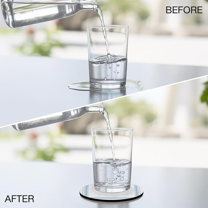 Coasters Set of 2, Modern Minimalist Art Round Drink Coasters - Image 5