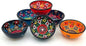 Turkish Ceramic Pinch Bowls Set of 6 – Small Dipping Bowls for Charcuterie Boards, Appetizers, Snacks & Sauces -Handcrafted Turkish Bowl for Serving, Decor & Gifts (3.2”)