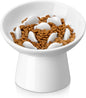 vancasso Ceramic Slow Feeder Cat Bowl, 6.25 Inch Elevated Cat Slow Feeder Bowl by vancasso