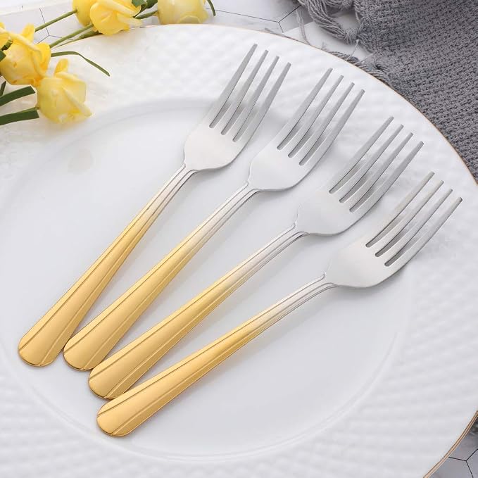 12 Pieces Dinner Fork, Stainless Steel Silverware Forks, 7.1 Inches Metal Fork - Image 3