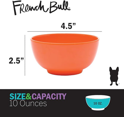 French Bull Melamine Mini Bowls, 6-Piece Set, Small Serving Bowl – Snack, Condiment, Dip, Dessert, Ice Cream – Shatter Proof, Food-Safe, BPA Free, Dishwasher Safe, 4” 10 oz - Multicolor