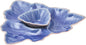 NOVICA Artisan Handmade Ceramic Appetizer Dishes Blue Leaf from Thailand Pair by Novica