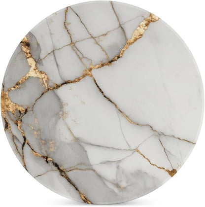 Minimalist White Marble Coasters Set of 4 Absorbent Coasters - Image 3