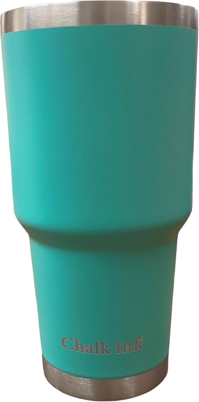 Chalk Ink 30 oz Stainless Steel Tumbler – Insulated Coffee Mug and Water Cup – by ChalkInk