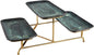 3 Tier Serving Trays for Party, 14.4 Inch Porcelain Serving Platters and Tiered Trays, Foldable Sturdy Gold Stand, for Food Display, Fruit, Cake Dessert, Decoration Entertaining, Black