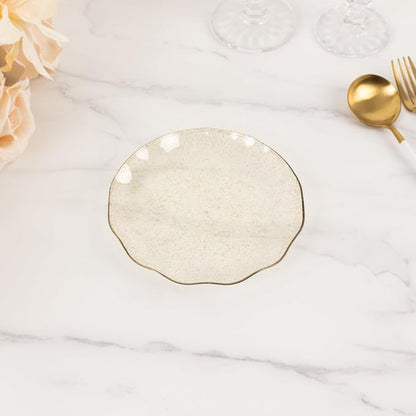 Efavormart 10 Pack Gold Glitter Plastic Dessert Plates - Image 7