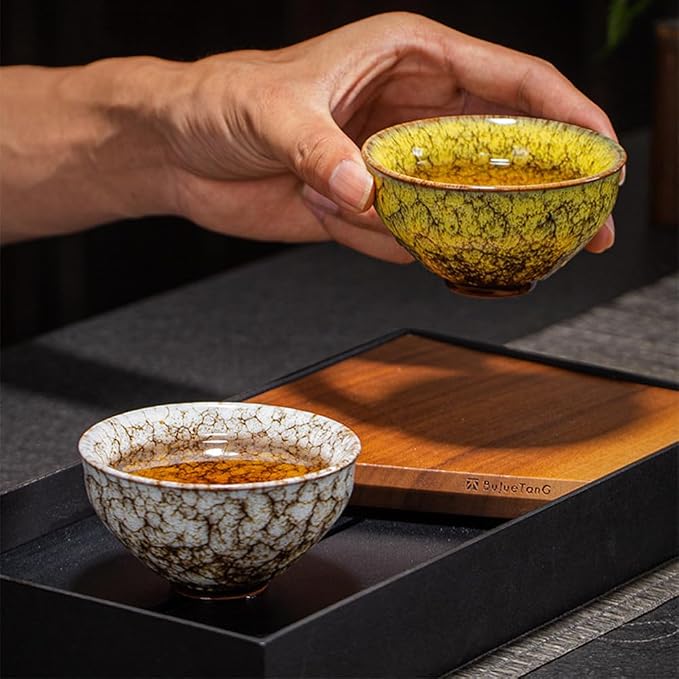 5Pcs Ceramic Tea Cup Set, 4oz Chinese Tea Cups - Image 5