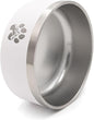 Stainless Steel Dog Bowl for Small-Large Dogs | Double Wall Insulated, Non-Slip Base Heavy Duty Water and Food Bowls for Dogs & Cats | Pet Safe BPA Free & Dishwasher Safe | 64 Oz - White