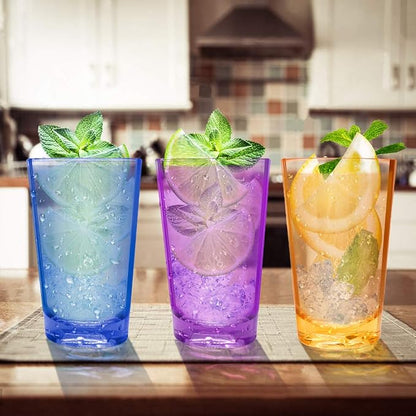 Unbreakable Drinking Glasses, Juice Glasses 5 Oz Plastic Tumblers Cups Set of 6 - Image 6