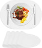 Oval Silicone Placemat Set of 4,Heat Resistant Placemats, Silicone Table Mats,Non-Slip Dining Mat for Home,Waterproof Easy Clean Kids Placemats,17"x12" Ultra-Thin Translucent (4Pcs, White)