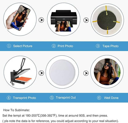 10 Pcs Leather Sublimation Coasters Blanks Bulk - Image 3
