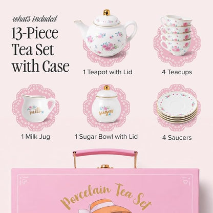 Giggle & Honey® White Floral Tea Party Set - Image 3