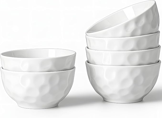 HOMBENE Porcelain Soup Bowls, 4.5 Inch Ice Cream Bowl, Kitchen Bowl Set by HOMBENE