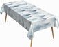 70x140 Inch Nordic Winter Nature Rectangle Tablecloth Misty Foggy Pine Trees Forest Table Cloth Waterproof Stain Resistant Table Cover for Kitchen Dining Picnic BBQ Home Holiday Party