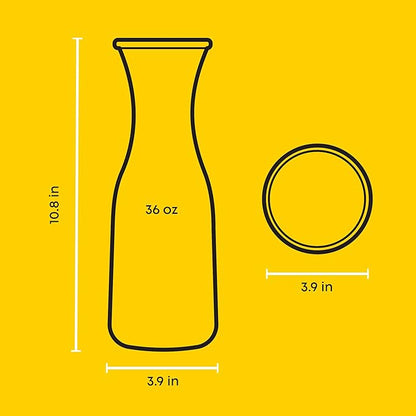 JoyJolt Glass Carafe with Lid, Iced Tea, Milk – Dishwasher Safe Beverage Drink - Image 2