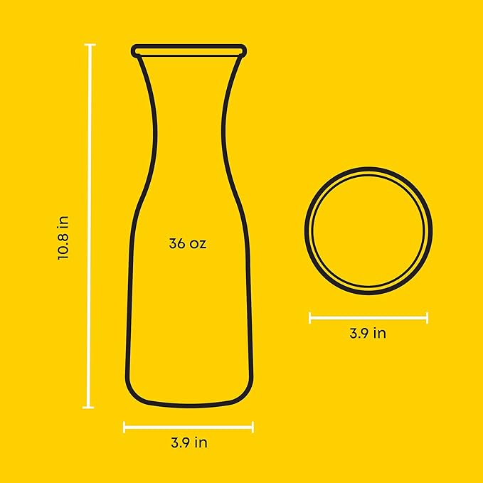 JoyJolt Glass Carafe with Lid, Iced Tea, Milk – Dishwasher Safe Beverage Drink - Image 2