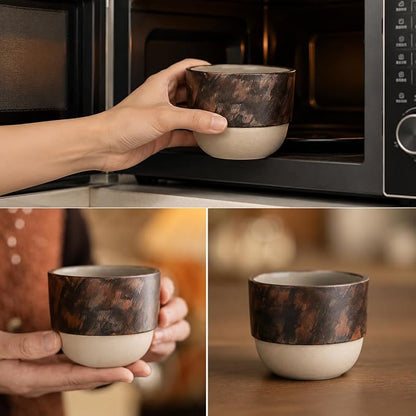 7oz Ceramic Espresso Cup, Modern Handleless Pottery Coffee Mug - Image 8