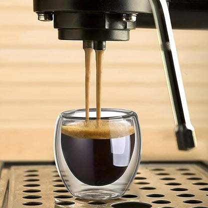 Double Wall Expresso Cups, 3 Ounce Glass Coffee Mugs | Small Insulated Clear - Image 5