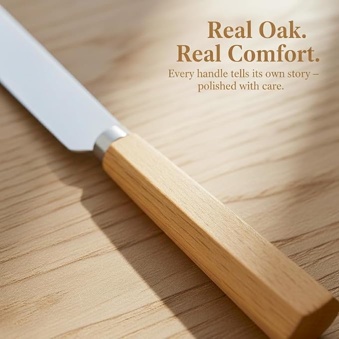 Butter Knife Set of 2 – Oak Wood Handle Butter Knives - Image 3