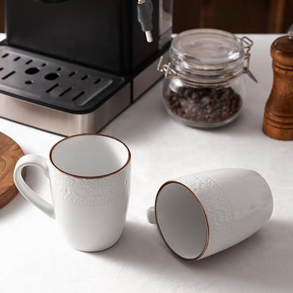 famiware Eden Coffee Mugs Sets of 4, 12 oz Ceramic Stoneware Mug Cup Set | - Image 5