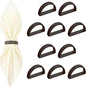10 Pcs Black Napkin Rings by Unknown
