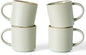 famiware Star Coffee Mug Set for 4, Handcrafted 12 oz Ceramic Stoneware Mugs by Famiware