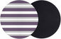 Purple Grey Stripe Coasters Set of 2, Minimalist Farmhouse Striped Soft by PIEPLE