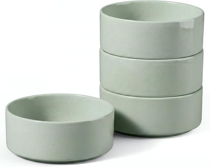 E-far Cereal Bowls Set of 4, 25oz Ceramic Deep Soup Bowls by E-far