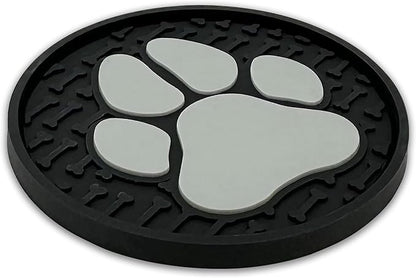 Paw Print Automotive 3D Textured Silicone Coasters (2.6" Diameter) | Universal Fit for All Cars, Trucks, SUVs & More | Non-Slip Durable | Set of 2