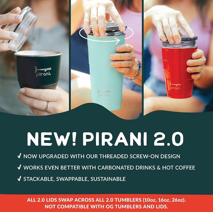 Pirani 10 oz. Insulated Stackable Wine and Whiskey Tumbler - Image 2