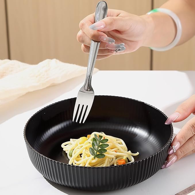 Kyraton Pasta Bowls Set of 4, 37oz Salad Bowls Soup Bowls Large Pasta Serving - Image 6