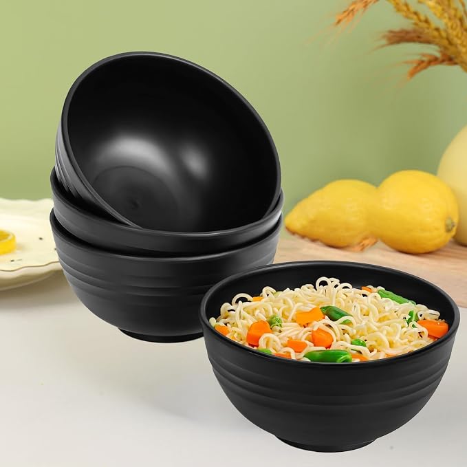 Unbreakable Wheat Straw Cereal Bowls Set of 4, 24 OZ Microwave and Dishwasher - Image 6