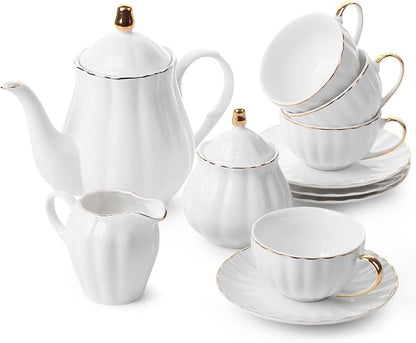 BTaT- Classic tea set, Tea Cups, Tea Pot by BrewToATea