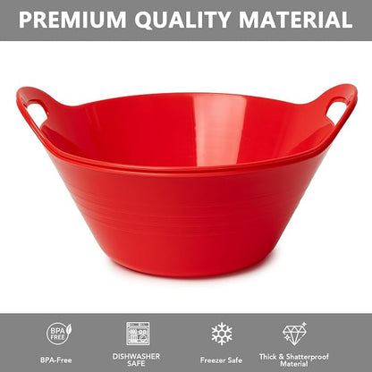 Tiawudi 2 Pack Snack Bowls, Plastic Serving Bowls - Image 3
