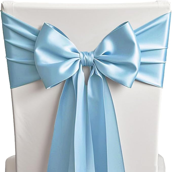 10PCS Baby Blue Satin Table Runner 12 x 108 Inches - Image 7
