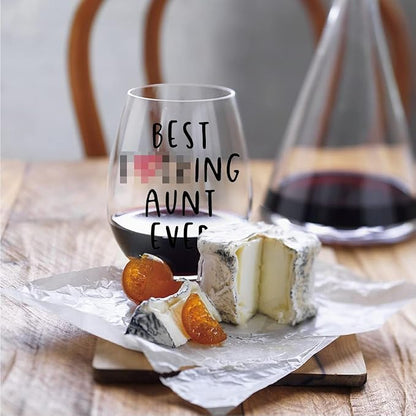 Perfectinsoy Best Aunt Ever Wine Glass - Image 4