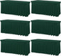 6 Pack Dark Green Rectangle Tablecloth with Elastic Table Skirt – 6FT Fitted Spandex Table Cover, 72 Inch Wrinkle-Resistant & Stretchable for Christmas Party Banquet Buffet Restaurant