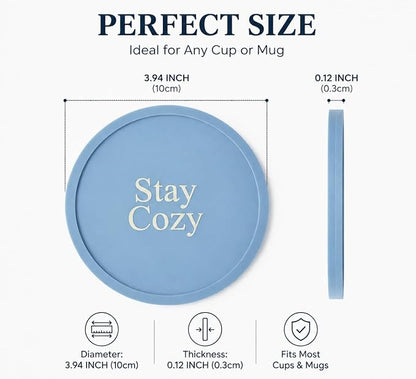 Silicone Coasters Set of 6, Premium Drink Coaster - Image 2