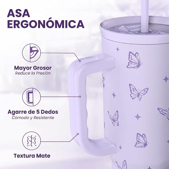Butterfly Gifts for Women, Stainless Steel Insulated Coffee Travel Mug Cup - Image 4