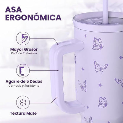Butterfly Gifts for Women, Stainless Steel Insulated Coffee Travel Mug Cup - Image 4