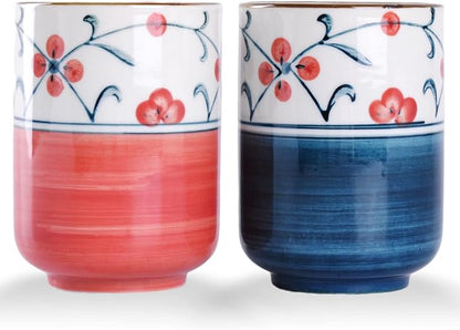 WHJY 10oz Transitional Chinese/Japanese style Handle-less Ceramic Tea cups by WHJY