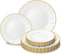 Lullaby 60PCS Pearl White Scalloped Plastic Plates by LULLABY