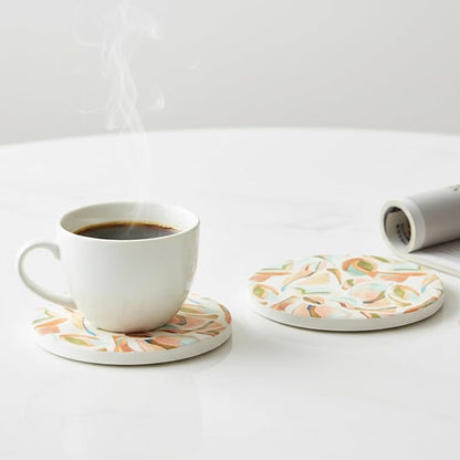 Ceramic Marble Coasters Set of 6, Absorbent Drink Coasters - Image 10