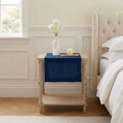 Classic Linen™ by D'Moksha Navy Blue Table Runner 48 Inches, 100% Pure Linen by DMokshaHomes