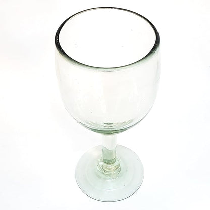 Clear 13 oz Wine Glasses (set of 6), Recycled Glass, Lead-free, Toxin-Free (13 oz Wine)