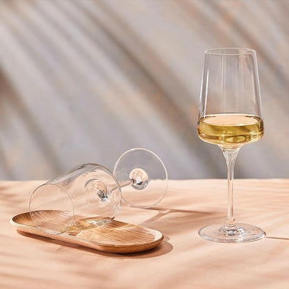 Krosno White and Sparkling Large Wine Glasses Drinking | 4 Pieces Set 13.5 fl oz | Infinity Collection | Elegant | Cocktail Crystal Set Wedding Gift | Lead-Free Glass | Homes, Restaurants & Kitchen