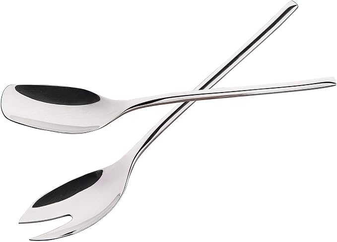 IMEEA 18/10 Stainless Steel Salad Servers Set 10-Inch Salad Spoon and Fork by IMEEA
