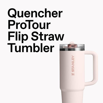 STANLEY Quencher ProTour Flipstraw Tumbler, 20 oz, Rose Quartz | Built-In Straw - Image 4