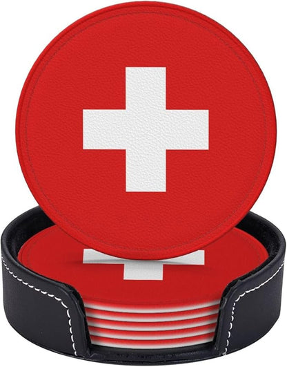 Swiss Flag Coasters for Drinks - Image 6